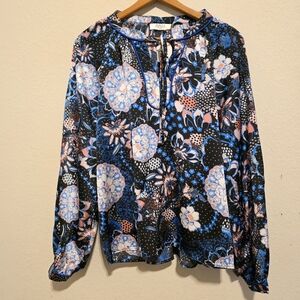 NWT Avara Floral Tunic Top Blouse Long Sleeve Fairy Cottage Size Small $54